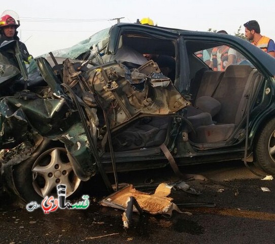 الجولان : مصرع رهام حرفاني وطفليها وإصابة زوجها بجروح خطيرة في حادث مروع في الجولان